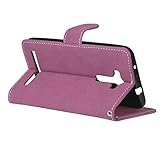 BONROY® Tasche Hülle für Handyhülle für Asus ZenFone 2 Laser ZE550KL (5.5 Zoll) Retro matte Leder PU Leder Flip Schutzhülle Case Cover Etui Lederhülle mit Silikon Back Cover PU Leder Handytasche im Bookstyle Stand Funktion Kartenfächer Schale Stoßfest Handyhülle für Asus ZenFone 2 Laser ZE550KL (5.5 Zoll) - 