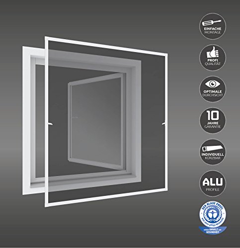 Windhager Insektenschutz Expert Spannrahmen Fliegengitter Alurahmen für Fenster, 140 x 150 cm, weiß - 3