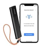 Invoxia Tracker GPS sans Carte SIM avec Alerte Antivol en Temps Réel et Longue Autonomie - Abonnement Inclus - Suivi Voiture, Moto, Scooter, Sac, Enfant, Personne Âgée, Objets de Valeur,Noir/Gris