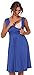 Happy Mama. Women's Maternity Nursing 2in1 Skater Dress Sleeveless Pockets. 500p (Royal Blue, UK 10, M)