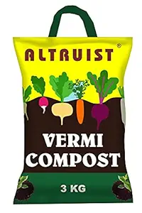 Altruist Organic Vermicompost Fertilizer Manure for Plants - 3Kg