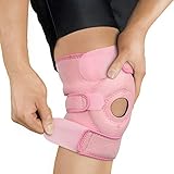 Bracoo KS10 Genouillère Rotulienne et Ligamentaire, Attelle de Genou avec Anneau Stabilisateur à Rotule Ouverte, Orthèse Ajustable en Néoprène, Jambe Gauche ou Droite, Maintien Modéré