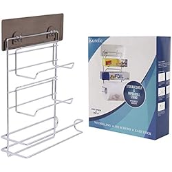 Porte-rouleau de cuisine - (32H x 7,8W x 23 D cm) 3 en 1 dérouleur mural cuisine avec support de rangement - Organisation papier essuie-tout, idéal pour cuisines et restaurants