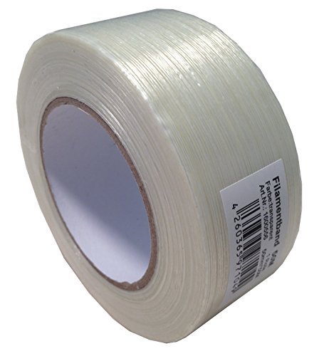Preisvergleich Produktbild 6 Rollen Filamentband Filament Klebeband a 50mm x 50m Glasfaserverstärkt Packband reißfest Filamentklebeband