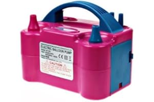 Jzhen Pompa Palloncino Elettrica,600w Gonfiatore Palloncino Doppio per Natale Party Bar Compleanno-Due Modalità di Funzionamento(Rosa)