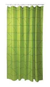 DUSCHVORHANG 180cm breit x 200cm lang AUS TEXTIL IN LIMETTE /Grün ohne