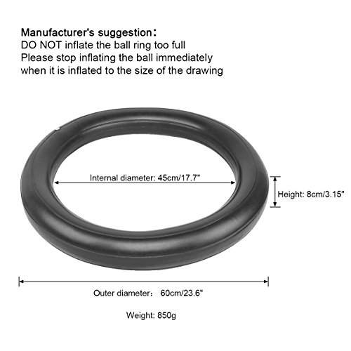 Trideer 65cm Anti-Burst Gymnastikball / Ballschale( Aufblasbaren Ring) / Widerstandsbänder inkl. Ballpumpe (2 Kombination), 2000lbs Maximalbelastbarkeit Sitzball Pezziball Swissball Fitnessball Yogaball als Fitness Kleingeräte und Balance Stuhl im Gym-Home-Büro - 7