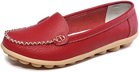 SCIUN Women Casual Loafers Leather Sandal Slip-On Flats Shoes