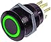 Price comparison product image RJS ELECTRONICS RJS101-19L-F-R-G-BLK-5V-IP65-Q SWITCH A-V BLACK 19MM 5V GREEN LED [1] (Epitome Certified)