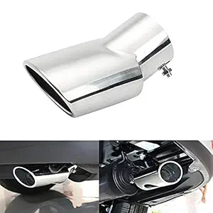 Oshotto Stainless Steel SS-009 Car Exhaust Muffler Silencer Cover Compatible with Nissan Magnite (Chrome)