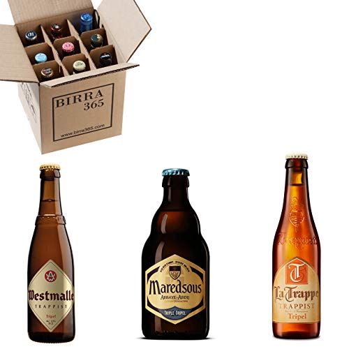 Caja degustación 9 cervezas de abadía y trapenses estilo Tripel. Cervezas especiales para cerveceros que buscan la máxima calidad.