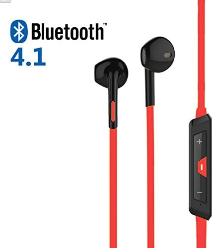 Sport earphones RED Fashion Bluetooth 4.1 Headset Chip CSR Multipoint Audio Stereo and microphone - Package with microUSB cable, Manual - Wireless headphones for Iphone, Samsung, Xiaomi, Huawei, Sony and all bluetooth device