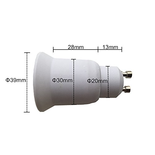 Eleidgs 6 Stück Lampensockel Adapter GU10 auf E27 für LED Lampen-Lampenfassung-Adapter Lampensockel Konverter - 4