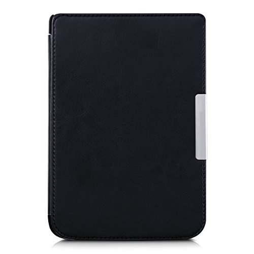 kwmobile Hülle für Pocketbook Touch Lux 3 / Touch Lux 2 – Flipcover Case eReader Schutzhülle – Bookstyle Klapphülle Schwarz - 2