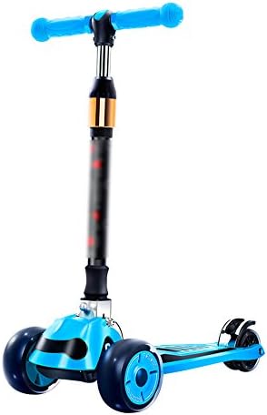 QFFL Scooter Three-wheeled Four-wheel Folding Scooter Children's Scooters 2-6 Years Old Children Scooter Shock-absorbing Sliding Block 5 Colors Optional (Color : A)