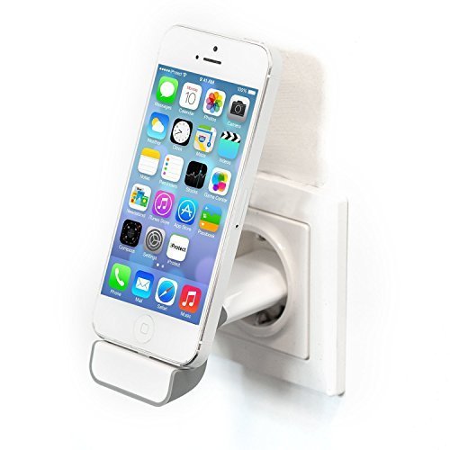 Original iProtect® 2in1 Set USB Ladestecker Halterung Steckdosen Dockingstation u Netzteil weiß für iPhone 6 6 Plus iPhone 7 7 Plus iPhone 5 5s 5c iPod Touch 5G Nano 7G