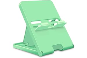 RIXERKOC Ständer kompatibel mit Nintendo Switch, Verstellbarer Switch Konsolenständer, tragbarer Faltbarer Switch Zubehörhalter (Grün)