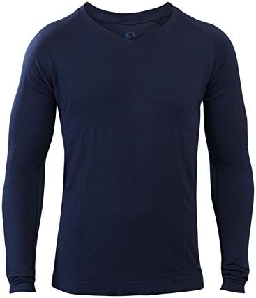 SleepShirt AVIOR | Men's Functional Pyjama Top (Long-Sleeve Sleep Shirt) by Third of Life® | Temperature Regulating and Breathable Sleepwear/Nightwear (M, Nightblue)