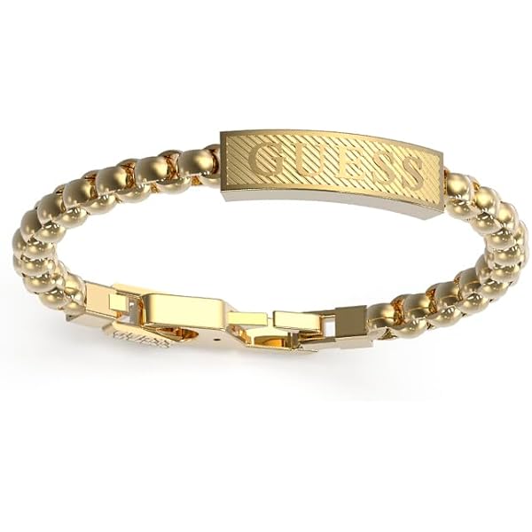GUESS Bracciale Uomo Frontiers - Metallo Color Oro, Design Unico, Riferimento JUMB01342JWGMBKT-U
