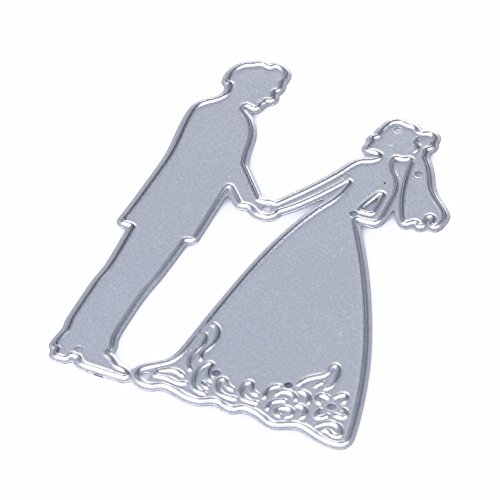 Amazingdeal365 schöne Hochzeit Metall Form Schablonen Schneiden DIY Dekor Sammelalbum Karten Buchzeichen Lesezeichen als Geschenk für Freunde Geburtstag Kinder,Kindergarten Hobby Schule Handarbeit Unterricht usw. Ein tolles Geschenk! - 5