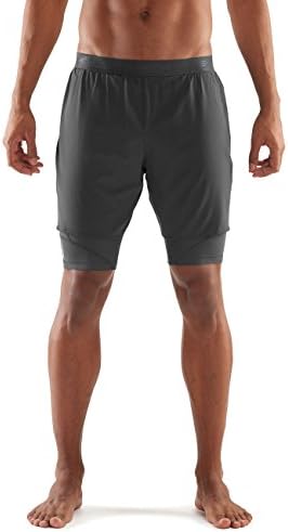 Skins Mens DNAmic Superpose Compression 1/2 Tights, Tarmac