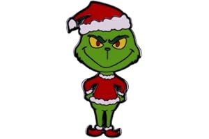 Molinter Weihnachten Brosche Grinch Abzeichen Pin Weihnachten Mitbringsel für DIY Kleidung Pullover Hemd Rucksack Hut