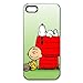 Produktbild Schutzhülle für iPhone 5S,Disney Snoopy Neu Attraktiv Farbmalerei Beschützer Haut und Harte Schutzfolie Schutzhüllen Case Tasche Hülle Etui Schale für Apple iPhone 5 5S