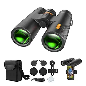 Simitten 12X42 Binoculars Large 20 mm Eyepiece,Clearly Vision with Smart Phone,Photogragh Holder,Durable,Binoculars Suit for Hunting,Concert,Sporting Games and Traveling