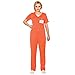 Produktbild Adult's Women's Orange Convict Prisoner Shirt & Trousers Fancy Dress Costume-Medium