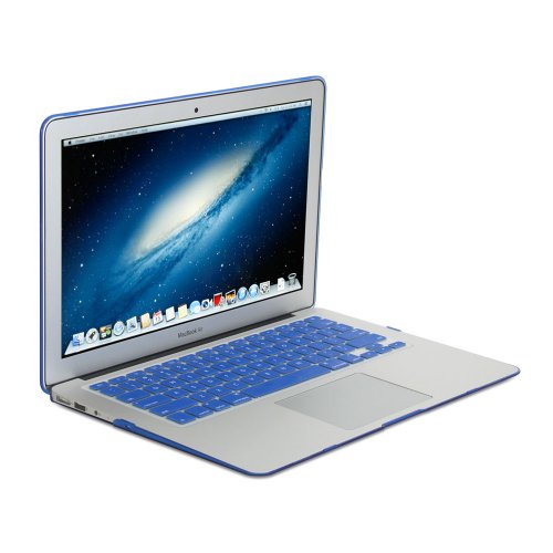 GMYLE(R) Harter Fall Frosted Für MacBook Air 11 inch – Blau 3 in 1 gummierte (Gummi beschichtet) Harte Fall – Silicon Tastaturschutz – Klar LCD Displayschutzfolie - 3