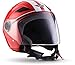 Produktbild Moto Helmets® U52 „Racing Red“ · Jet-Helm · Motorrad-Helm Roller-Helm Scooter-Helm Bobber Mofa-Helm Chopper Retro Cruiser Vintage Pilot Biker Helmet · ECE Visier Schnellverschluss Tasche S (55-56cm)