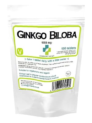 Lindens Ginkgo Biloba, 100 Tablettes, 6000mg
