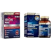 Nutraxin Iron Max 17 Mg 30 Tablets - Iron, Vitamin C, Vitamin B6, Folic Acid, B12 and Nutraxin Men's Multi Vitamin Complex 6