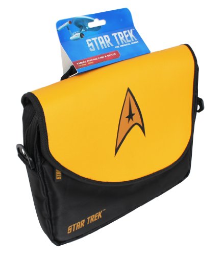 ORB Star Trek Umhängetasche / Messenger Bag für Notebooks mit bis zu 10 Zoll / 25,4 cm, Gelb - 3