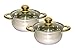King International Stainless Steel serving Set of 2pcs(Golden Handle) RS.2599.00