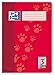 Produktbild OXFORD 100050324 Schulheft Schule 10er Pack A4 32 Blatt Lineatur 3 (3. Klasse) rot mit Tatzen