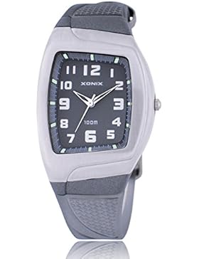 Jugendliche Quarz-pointer-tabelle,Klassische frauen tabelle 100m wasserdicht Harzband Quarz-uhrwerk Student Mädchen...