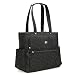 Leathlux Large Capacity Waterproof Diaper Bag Portable Multifunction Stroller hooks Mummy Package with Matching Baby Changing Pad Tote Bag Set Cotton Canvas - Black