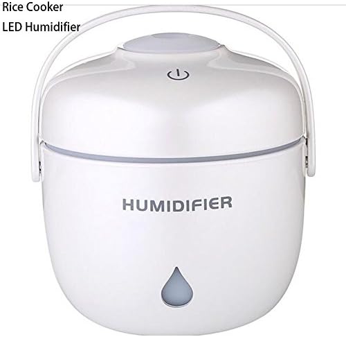 Rice cooker humidifier new creative small humidifier usb home office led night light mini humidification (white)