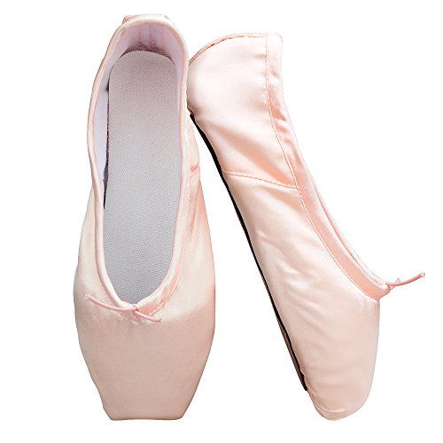 Ballet Pointe Shoes Girls Womens Dance Shoes With Ribbon Toe