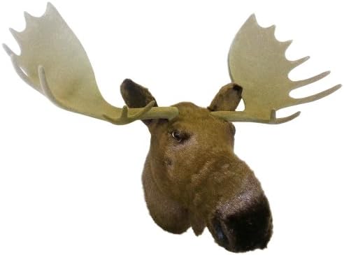 Decorative HEAD TROPHY WALLPICTURE "NORDBERT" Reindeer with Antlers 68 CM x 46 CM, Fantastic Moose Elk Moose Atrappe Plaque Sign with Large Beautiful Wall Hanging Trophäemit