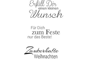 ‎SESCHA Stempel Clear von EFCO, Weihnachten 7, A7 / 74 x 105 mm, 3-teilig, transparent