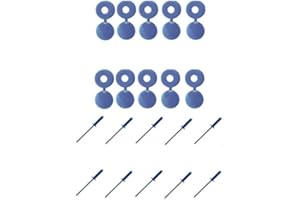 CYCLINGCOLORS Pack of 20 Blue Rivets with Rivet Cover for Car/Car/Motorcycle/Scooter/Moped License Plate