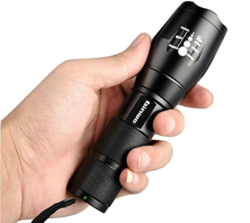 Binwo Superhelle CREE LED Taschenlampe 2000 lumen, inklusive Wiederaufladbare Batterie Und Ladegerät, Mit einstellbarem Fokus - 2