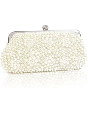 Damara Medium Perle Strassstein Damen Clutch Handtasche