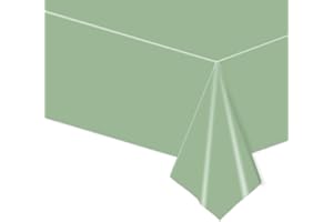 POPOYU Tovaglia Verde Salvia Decorazioni per Feste di Compleanno,137x274cm Tovaglia per Feste,Tovaglia da Colorare Decorazioni,Gigante Carta Tovaglia per Bambini Baby Shower,Matrimonio,Natale