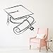 Produktbild Wandtattoo Kinderzimmer Bachelor Cap Vinyl Wandaufkleber Jugendliche Schlafzimmer Student Studie Schule Universität Wissenschaft Wissen Aufkleber Removable Home Decor