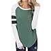 Produktbild Briskorry Damen Strickjacken Pullover Herbst Beiläufig Strickpulli Sweatshirt Patchwork Langarm Strickwaren Bluse T-Shirt