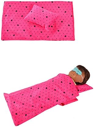 Rose red doll accessories sleeping bag for18 inch American girl doll and other 43-46cm doll