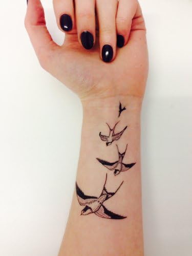 Swooping Swallows Temp Tattoo 3 Copies
